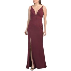 DRESS THE POPULATION Viola V-neck Gown